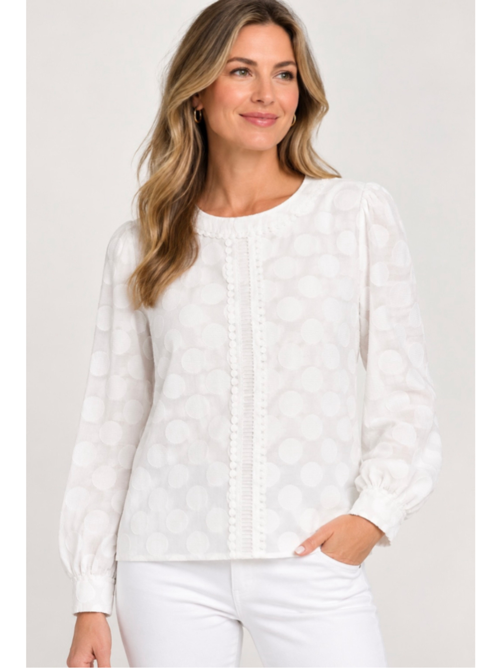 Women's Tory Burch White Blouse, Size 6